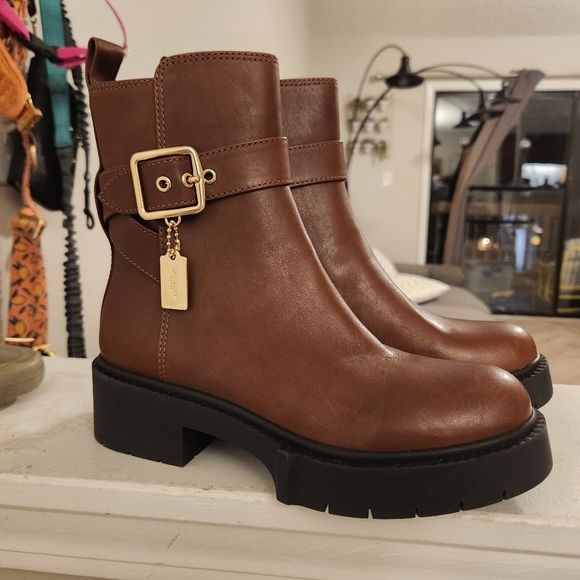 Coach Shoes - COACH Lacey Leather Bootie